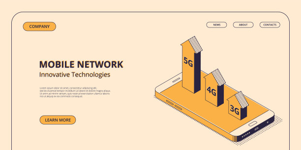 移动网络技术概念中的等距矢量图解。图片 移动网络技术概念中的等距矢量图解。图片下载