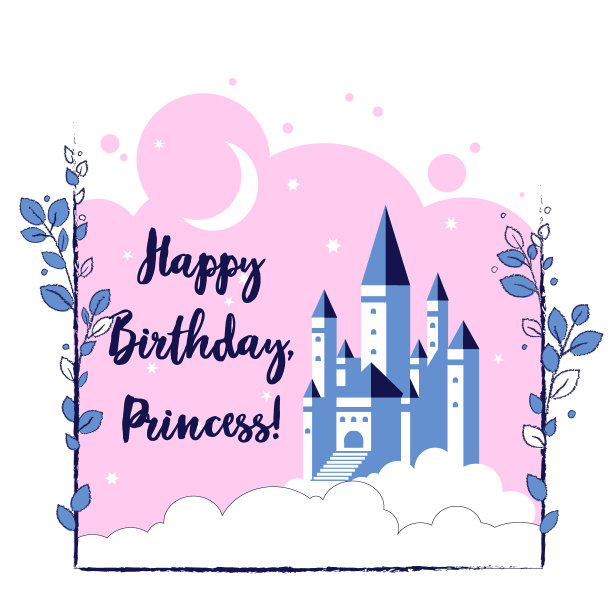 生日快乐,公主。贺卡上有天上的仙女城堡,还有给小女孩的铭文。图片 生日快乐,公主。贺卡上有天上的仙女城堡,还有给小女孩的铭文。图片下载