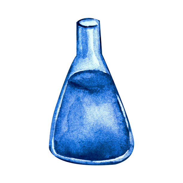 水彩画实验用化学烧瓶。在白色背景上孤立的物体。用于化学实验的器具。管。学习用品。图片 水彩画实验用化学烧瓶。在白色背景上孤立的物体。用于化学实验的器具。管。学习用品。图片下载