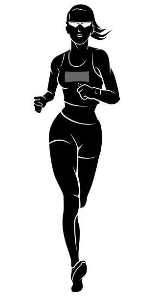 女性前视图,跑步者图片 女性前视图,跑步者图片下载