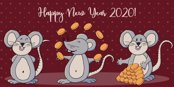 新年快乐。可爱的老鼠,象征2020。新年祝福传单,横幅图片 新年快乐。可爱的老鼠,象征2020。新年祝福传单,横幅图片下载