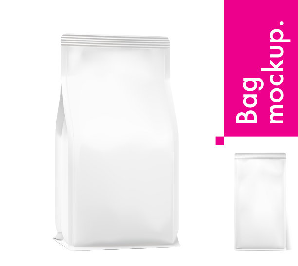 真实的食物袋孤立在白色的背景。图片 真实的食物袋孤立在白色的背景。图片下载