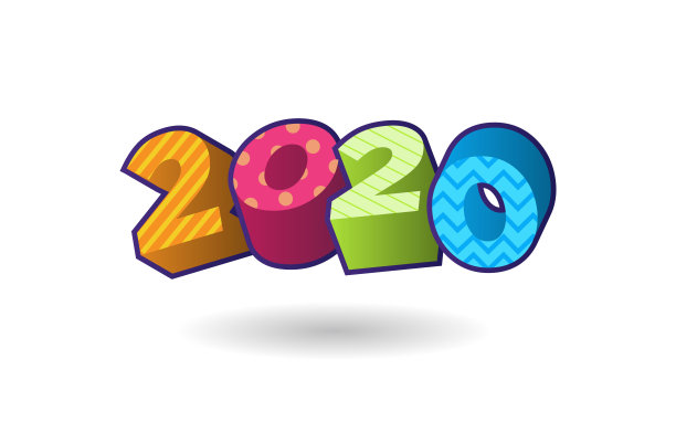 2020年新年,3D彩色插图。新年快乐红、绿、蓝、黄3D数字。三维渲染。矢量创意设计理念图片 2020年新年,3D彩色插图。新年快乐红、绿、蓝、黄3D数字。三维渲染。矢量创意设计理念图片下载