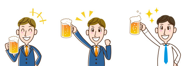 杨工薪族用啤酒祝酒图片 杨工薪族用啤酒祝酒图片下载