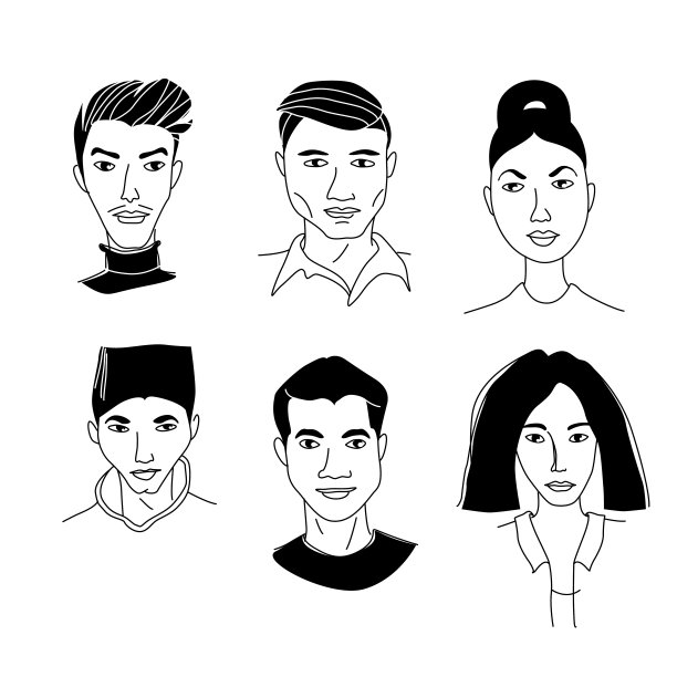 亚洲女性男性的头像。单一民族团队群体群体社区。图片 亚洲女性男性的头像。单一民族团队群体群体社区。图片下载