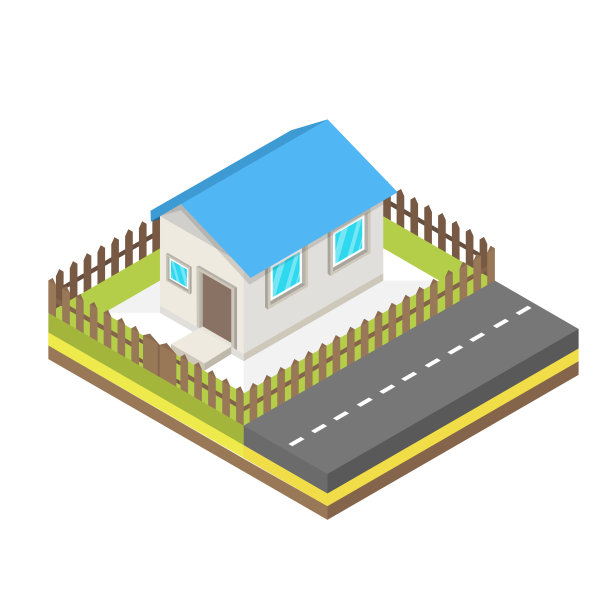 房子和道路等距。代表郊区住宅的等距元素。矢量插图。图片 房子和道路等距。代表郊区住宅的等距元素。矢量插图。图片下载