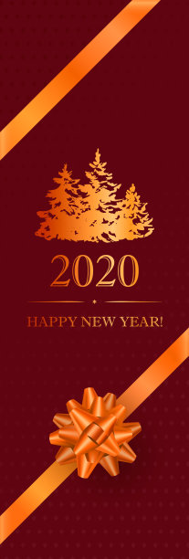 优雅的垂直圣诞和新年设计与金色手绘圣诞树和打结蝴蝶结在深红色的背景。矢量插图的旗帜,贺卡,封面等图片 优雅的垂直圣诞和新年设计与金色手绘圣诞树和打结蝴蝶结在深红色的背景。矢量插图的旗帜,贺卡,封面等图片下载