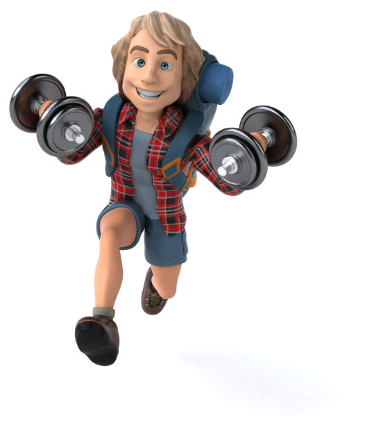 男人独自旅行背包客- 3D插图图片 男人独自旅行背包客- 3D插图图片下载