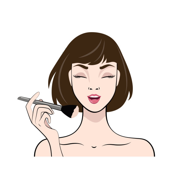 年轻女人化妆。化妆品。美容、化妆。健康。矢量插图卡通风格图片 年轻女人化妆。化妆品。美容、化妆。健康。矢量插图卡通风格图片下载