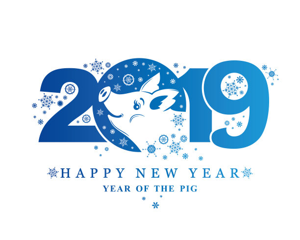 2019年是猪年。蓝色的2019年模式。图片 2019年是猪年。蓝色的2019年模式。图片下载