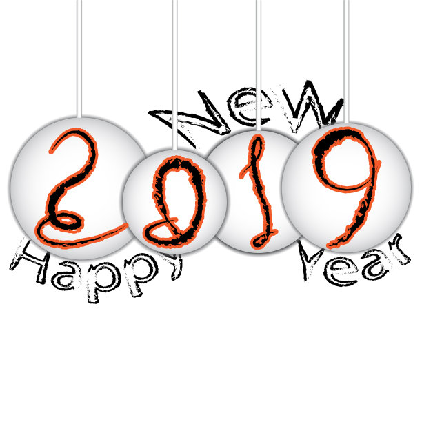 2019年中国新年贺卡和挂球图片 2019年中国新年贺卡和挂球图片下载