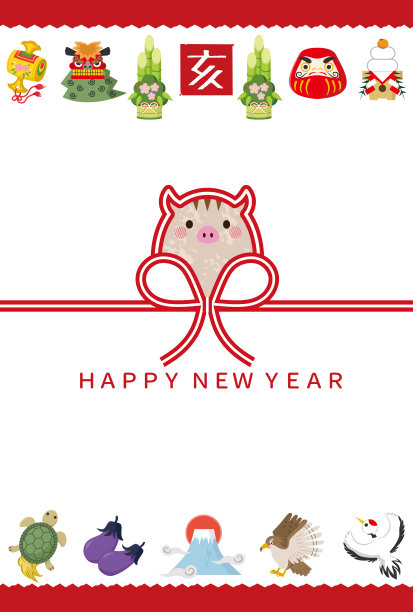 日本的新年卡片。图片 日本的新年卡片。图片下载