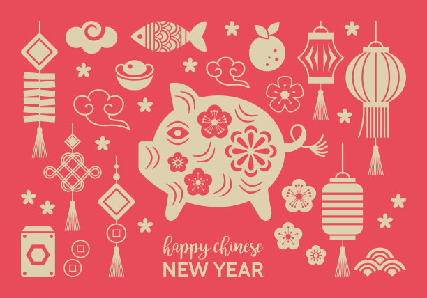 以中国新年节日元素为设计元素图片 以中国新年节日元素为设计元素图片下载
