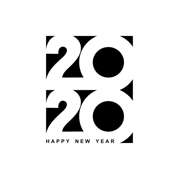 2020年新年快乐标志文字设计。2020年商业日记封面,祝福。宣传册设计模板、卡片、横幅。矢量插图。孤立在白色背景上。图片 2020年新年快乐标志文字设计。2020年商业日记封面,祝福。宣传册设计模板、卡片、横幅。矢量插图。孤立在白色背景上。图片下载