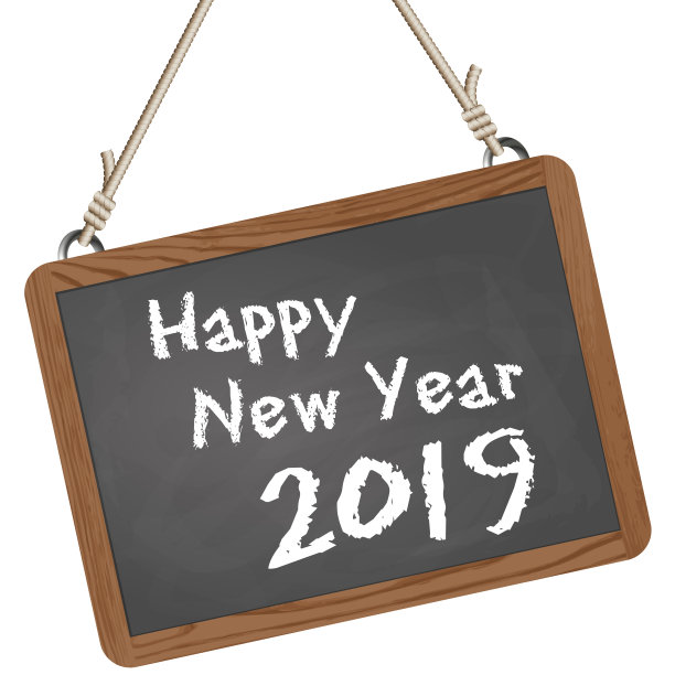 学校石板与新年2019年的问候图片 学校石板与新年2019年的问候图片下载
