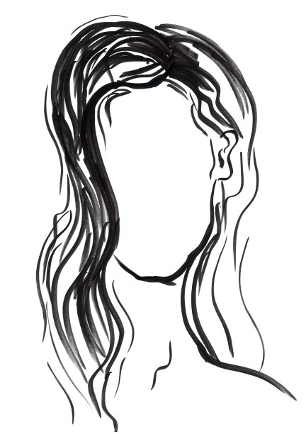 手绘脸部剪影时装插画图片 手绘脸部剪影时装插画图片下载
