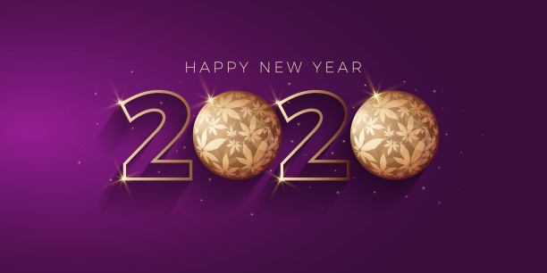 新年背景与大麻圣诞球矢量插图。幸福2020年图片 新年背景与大麻圣诞球矢量插图。幸福2020年图片下载