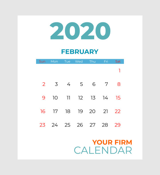 2020年2月日历矢量模板。摘要空孤立集2020日历。屏幕桌面月2020议程图片 2020年2月日历矢量模板。摘要空孤立集2020日历。屏幕桌面月2020议程图片下载