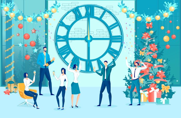 在公寓办公室祝朋友新年快乐图片 在公寓办公室祝朋友新年快乐图片下载
