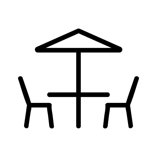 夏季露台图标向量。孤立轮廓符号插图图片 夏季露台图标向量。孤立轮廓符号插图图片下载