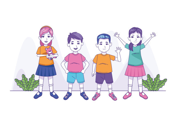 一群小孩子的角色图片 一群小孩子的角色图片下载