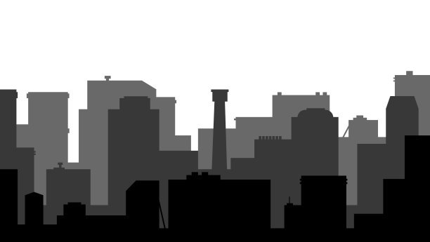 黑白城市景观街道全景,摩天轮和摩天大楼层图片 黑白城市景观街道全景,摩天轮和摩天大楼层图片下载