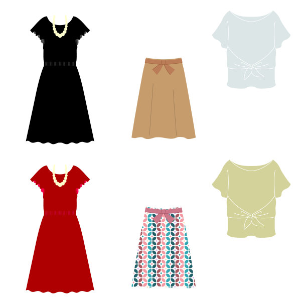 服装及裙子插图套装(女士时装)图片 服装及裙子插图套装(女士时装)图片下载