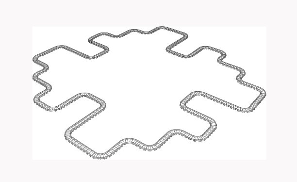 铁路等距视图3d插图上的白色图片 铁路等距视图3d插图上的白色图片下载