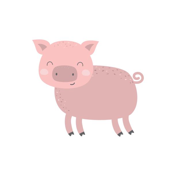 幼儿墙艺术猪海报中性版画现代儿童插画图片 幼儿墙艺术猪海报中性版画现代儿童插画图片下载