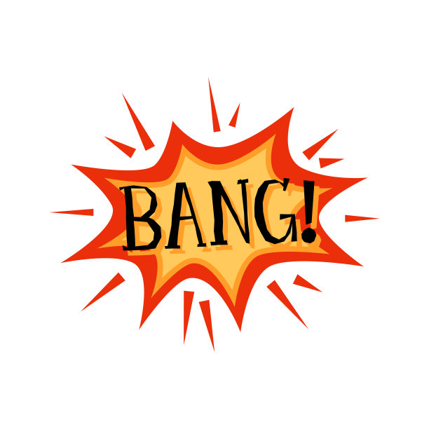 Bang - text徽章在爆炸形状,卡通矢量插图孤立。图片 Bang - text徽章在爆炸形状,卡通矢量插图孤立。图片下载