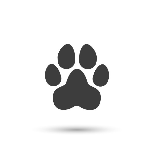 狗爪子图标。简单的动物足迹。猫或小狗黑色卡通爪标志。图片 狗爪子图标。简单的动物足迹。猫或小狗黑色卡通爪标志。图片下载
