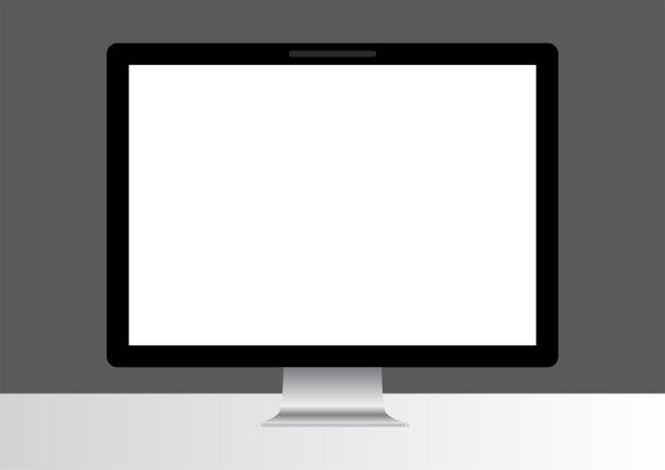 桌面电脑和灰色背景图片 桌面电脑和灰色背景图片下载