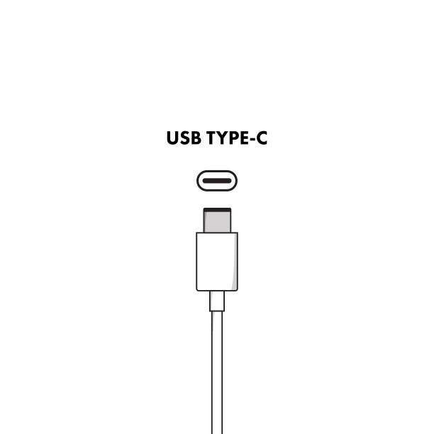 插图向量:USB类型C图标电缆图片 插图向量:USB类型C图标电缆图片下载