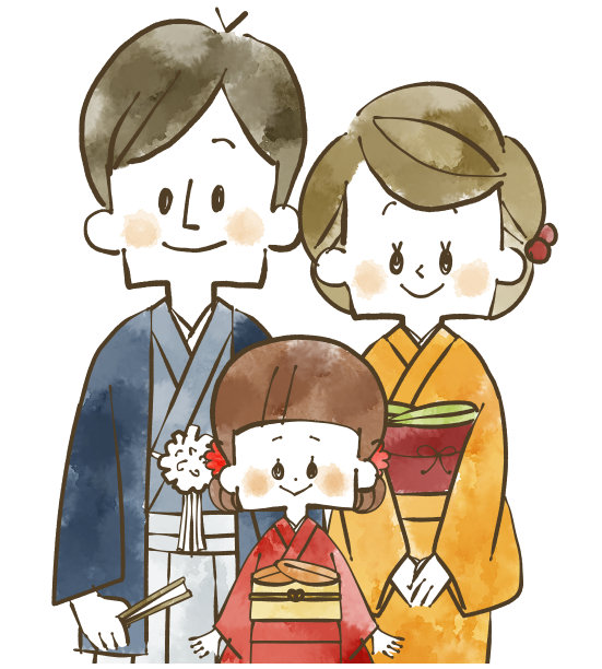 一家人穿着日本和服图片 一家人穿着日本和服图片下载