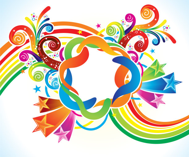 抽象艺术创作五彩缤纷的彩虹背景图片 抽象艺术创作五彩缤纷的彩虹背景图片下载