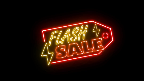 霓虹文字字字母孤立上黑色颜色促销和清仓促销和促销季节。图片 霓虹文字字字母孤立上黑色颜色促销和清仓促销和促销季节。图片下载