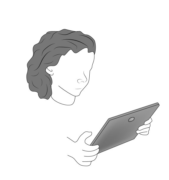 拿着平板电脑的女孩。孩子们把时间花在电子产品上。矢量插图。图片 拿着平板电脑的女孩。孩子们把时间花在电子产品上。矢量插图。图片下载