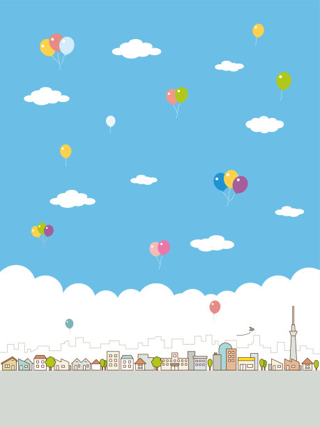 城市的天际线。建筑的城市。大城市的街道。蓝天和白云。矢量图图片 城市的天际线。建筑的城市。大城市的街道。蓝天和白云。矢量图图片下载