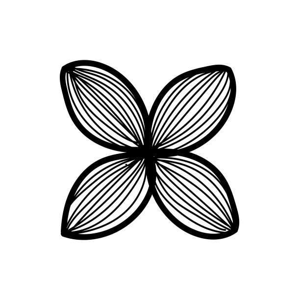 四叶花,禅宗艺术手法手绘,涂鸦。矢量图图片 四叶花,禅宗艺术手法手绘,涂鸦。矢量图图片下载