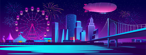 概念背景与夜间城市图片 概念背景与夜间城市图片下载