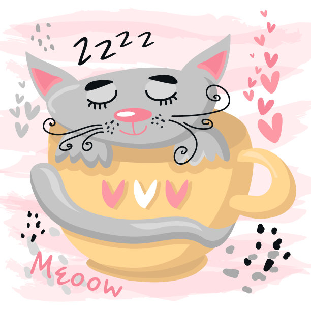 可爱的小猫宝宝动物。幼儿矢量卡通睡眠动物灰猫,可爱的印刷插图图片 可爱的小猫宝宝动物。幼儿矢量卡通睡眠动物灰猫,可爱的印刷插图图片下载