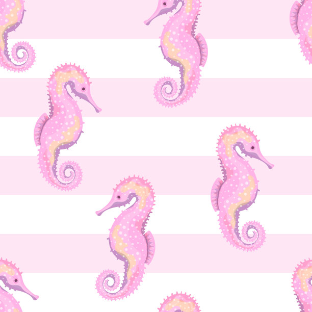 海马。无缝模式图片 海马。无缝模式图片下载