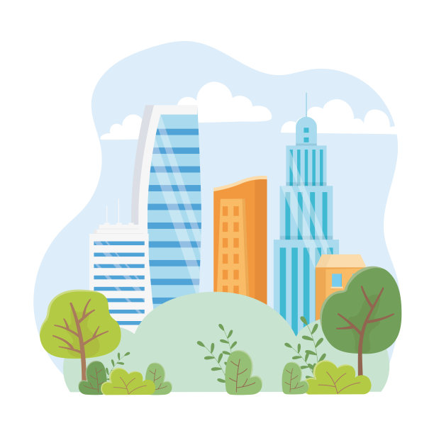 城市生态摩天大楼城市公园景观图片 城市生态摩天大楼城市公园景观图片下载