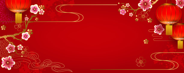 中国花卉节日背景设计与灯笼图片 中国花卉节日背景设计与灯笼图片下载