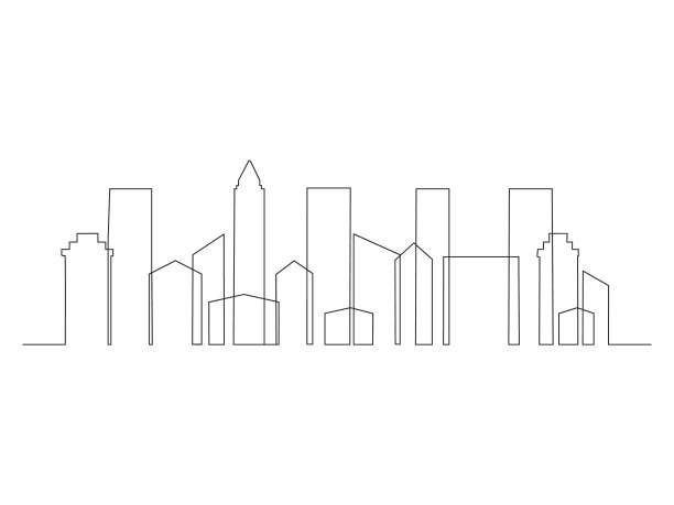 连续的城市建筑线存量向量图片 连续的城市建筑线存量向量图片下载