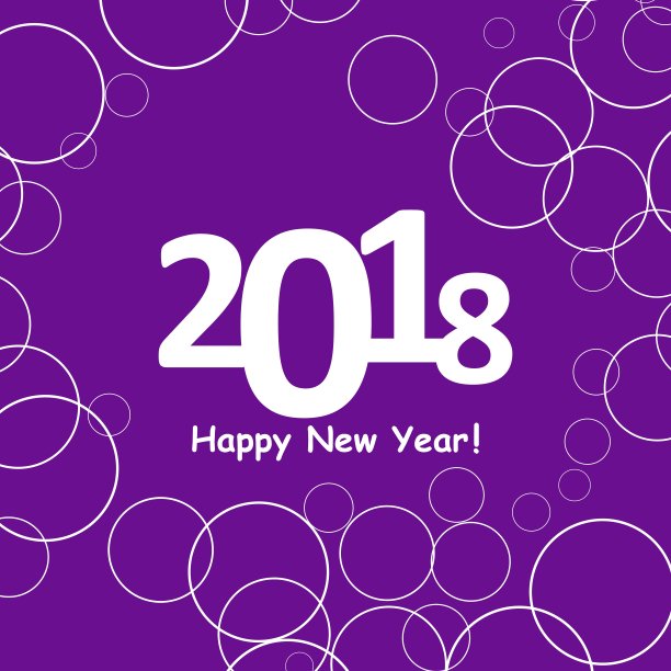 创意2018快乐新年设计。带有阴影的平面设计。大纲。图片 创意2018快乐新年设计。带有阴影的平面设计。大纲。图片下载