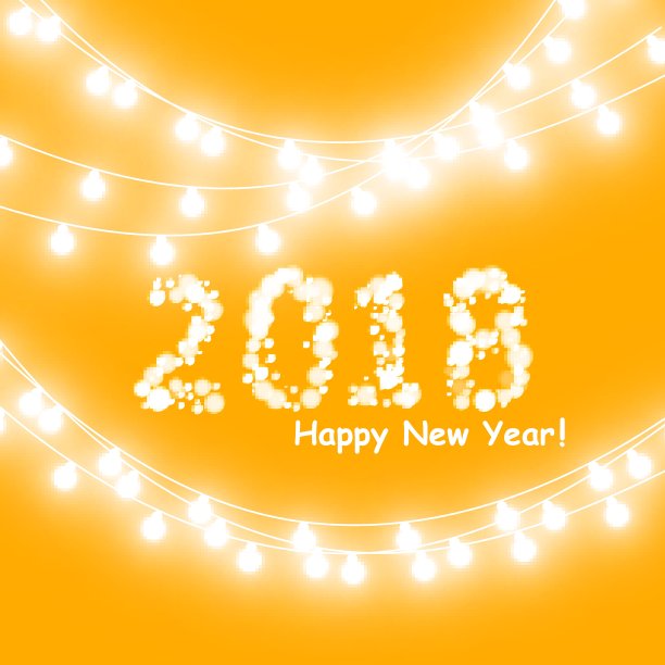圣诞快乐和新年2018年排印假日背景与冬季景观与花环。向量。图片 圣诞快乐和新年2018年排印假日背景与冬季景观与花环。向量。图片下载