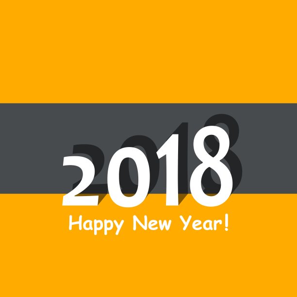 创意2018快乐新年设计。带有阴影的平面设计。大纲。图片 创意2018快乐新年设计。带有阴影的平面设计。大纲。图片下载