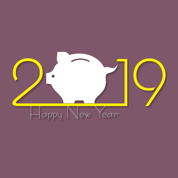 2019年新年快乐与创意设计股票向量图片 2019年新年快乐与创意设计股票向量图片下载