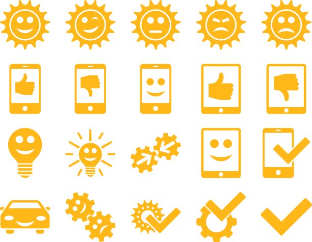 工具和微笑齿轮图标图片 工具和微笑齿轮图标图片下载